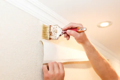 Pose de papier peint au Tech — revêtements muraux et toiles de verre